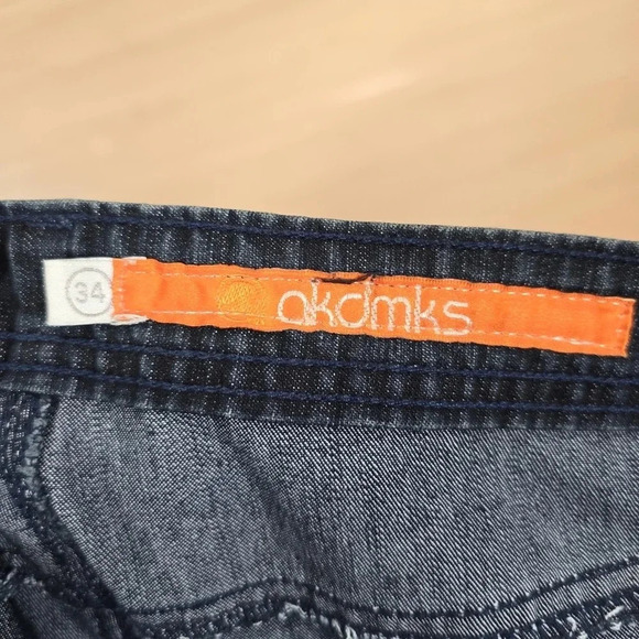 Vintage Akademiks Jeans Size 34 x 35 Embroidered Logo Y2k Hip Hop AKDMKS - Picture 7 of 8